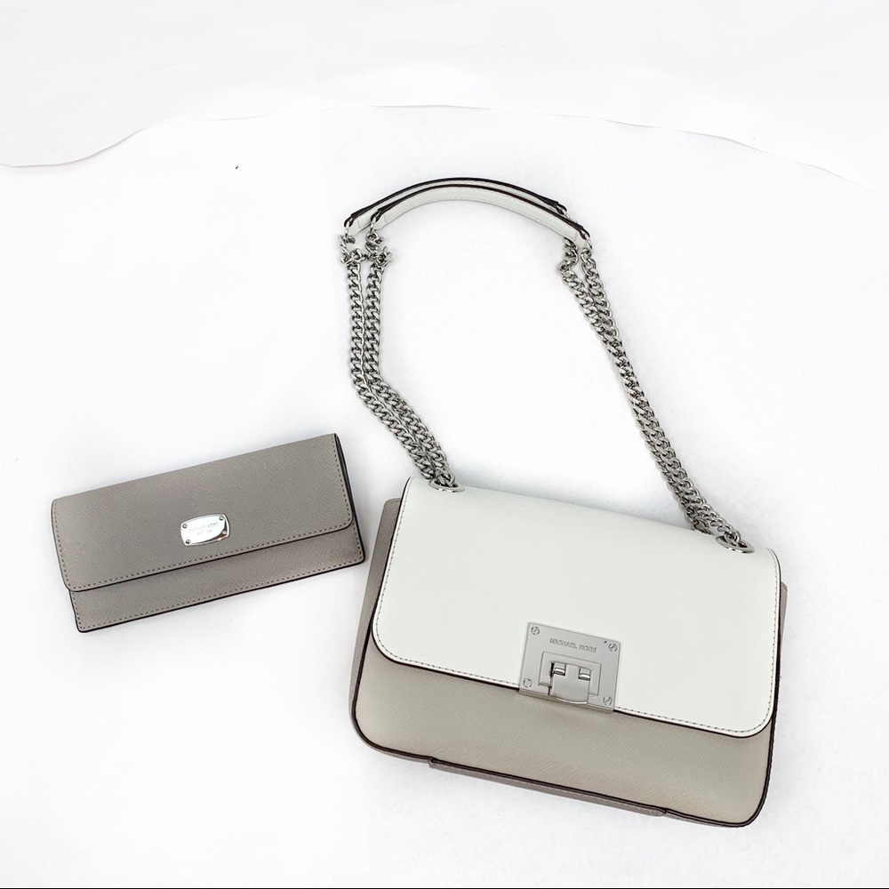 Michael Kors multi toned purse and wallet set